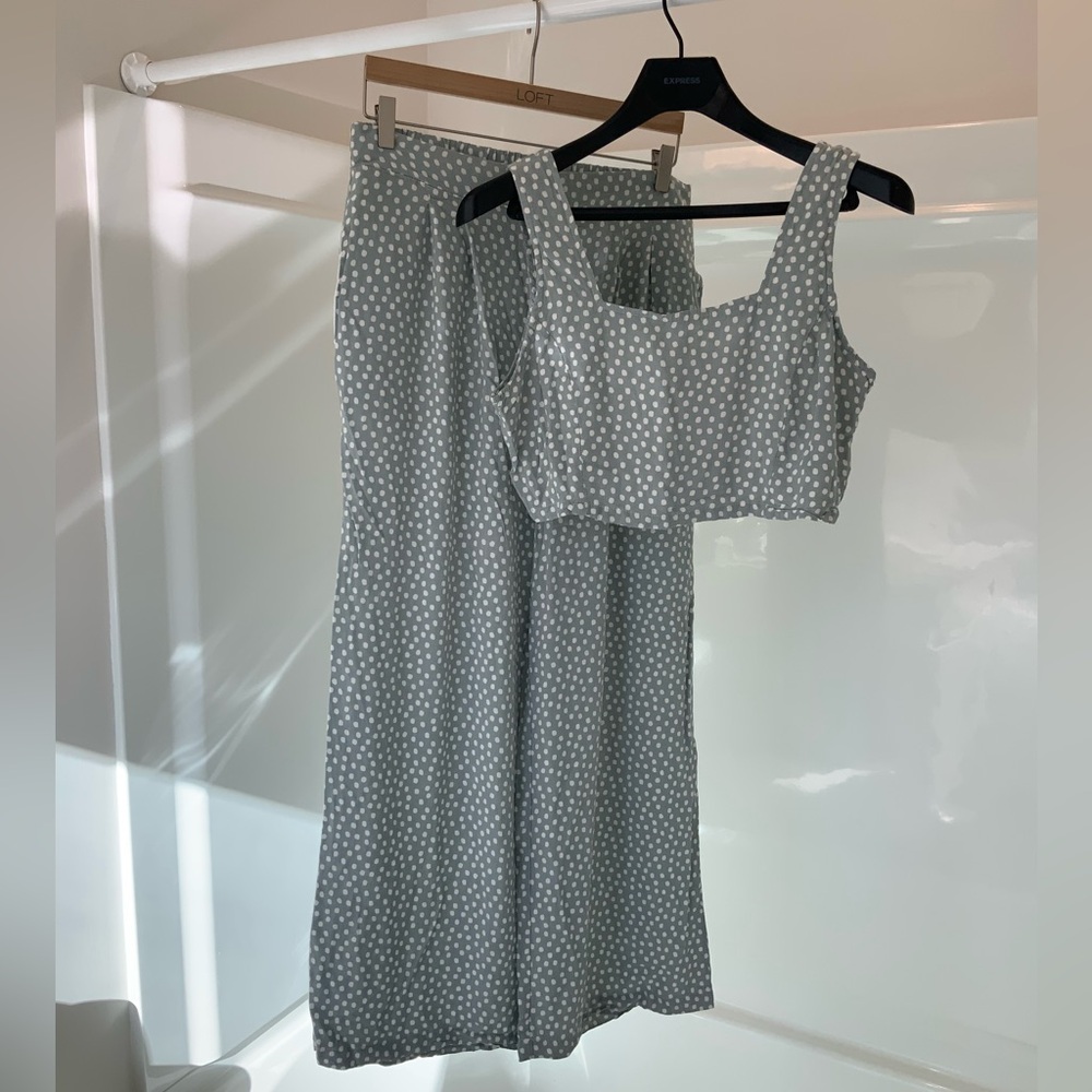 Thread & Supply green two piece jumpsuit